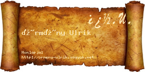 Örmény Ulrik névjegykártya